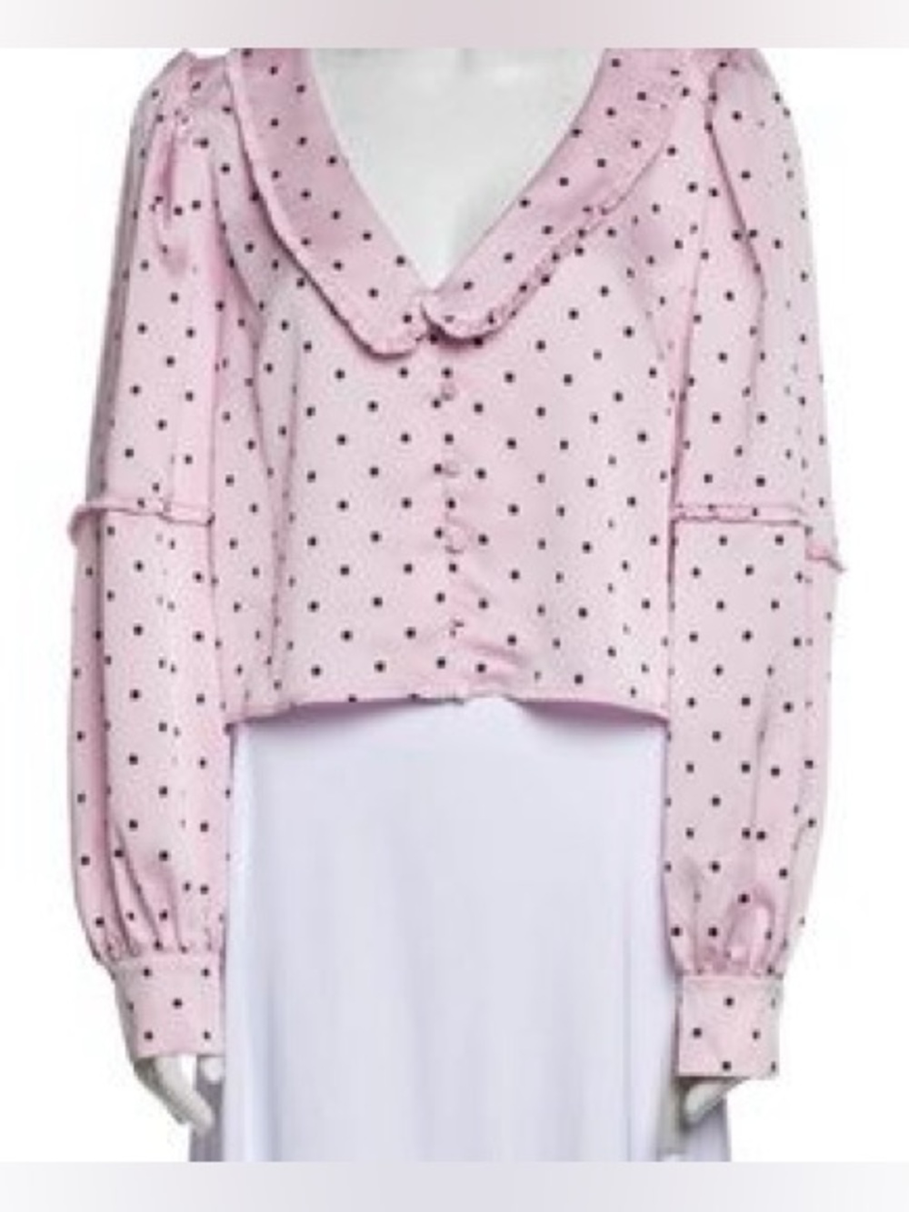 For Love and Lemons Pink Polka Dot Top